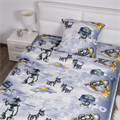 Комплект постельного белья "Миланика" бязь ясельная Город роботов 1100БА-2 - фото 91717
