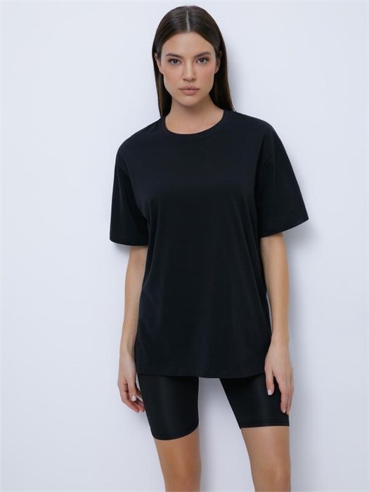 Футболка жен. OmT_D1301 (46/M-nero) Oversize COTTON 572352 - фото 95841