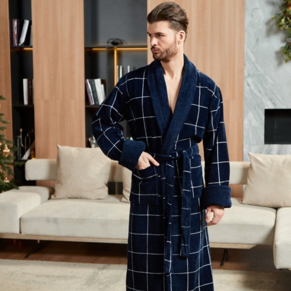 Халат махровый мужской с воротником "Мелек" 3XL, арт. К26 ХЦ-3XL-К26 - фото 98095