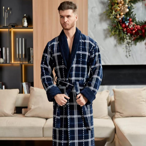 Халат махровый мужской с воротником "Мелек" 5XL, арт. К9 ХЦ-5XL-К9 - фото 98544