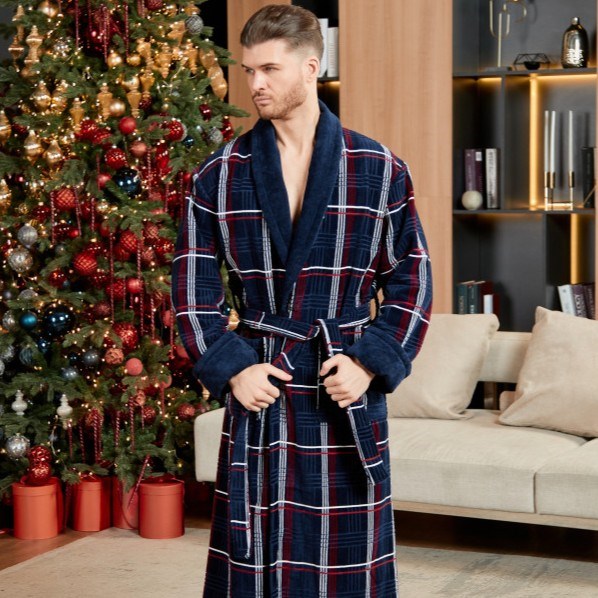 Халат махровый мужской с воротником "Мелек" 5XL, арт. К5 ХЦ-5XL-К5 - фото 98569