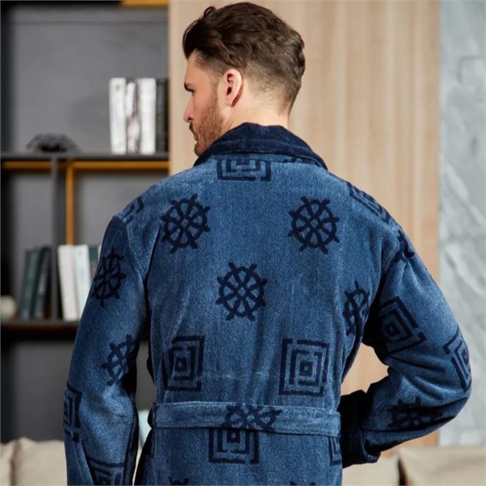Халат махровый мужской с воротником "Мелек" 3XL, арт. М05 ХЦ-3XL-М05 - фото 98573