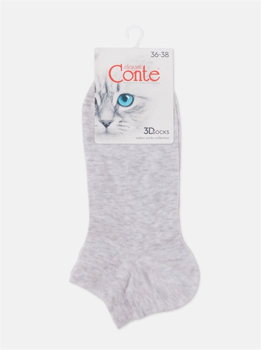 Носки ж. 3DSOCKS 24С-3СП 000 (р.25-27-светло-серый) короткие хлопковые 81525 - фото 98754
