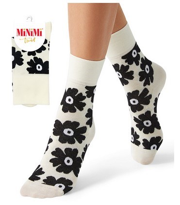 Носки ж. 4214 TREND (39-41-Avorio) цветы MINI 81602 - фото 98852