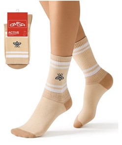 Носки ж. ACTIVE 153 (39-41-Beige) с высокой резинкой Oms 82816