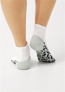 CLE Носки жен.Д5505 fashion база хл+эл (25-белый/св.зелёный) 83225