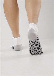 CLE Носки жен.Д5505 fashion база хл+эл (25-белый/св.серый) 83226
