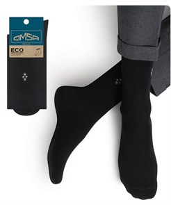 Носки м. ECO 407 (42-44-Nero) с рис. на паголенке "двойной ромбик" Oms 83270