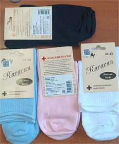 Носки ж. без резинки (арт. ЖМ2), ассорти, размер 23-25 83278