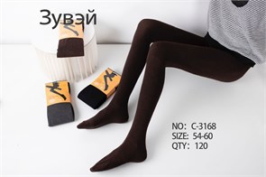 Колготки жен.№3168 Зима "Zuwei" ассорти кашемир гигант 10шт/уп 85089