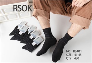 Носки муж.№RS-011 "RSOK" черные средние 10шт/уп 594361