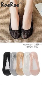 Следки жен.№2259-1 "RoeRue" кружевные ассорти 12шт/уп 560874