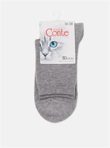 Носки ж. 3DSOCKS 24С-2СП 000 (р.23-25-серый меланж) хлопковые 80935