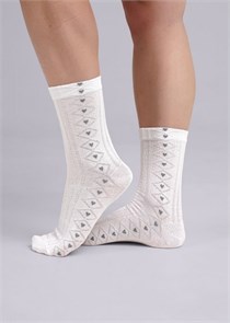 CLE Носки жен.Д2417 fashion база хл+эл белый 25 81426