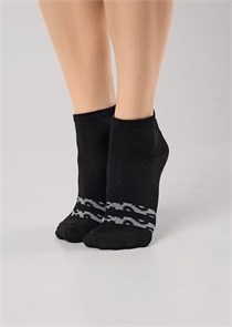 CLE Носки жен.Д5506 fashion база хл+эл (23-чёрный) 81451