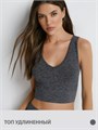 Майка ж. "Топ" OmD_S Melange Wafle 1242-02SS (L/XL-Grigio Melange) широк.брет. Oms 82722 - фото 100412