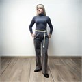 Брюки женские прямые на резинке р-р. 29 арт. 9-7261-3 цв. серый 9-7261-3-1 - фото 101215