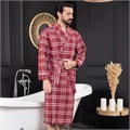 Халат вафельный мужской с воротником "Мелек" 4XL, арт. V04 ХЦ-4XL-V04 - фото 98120